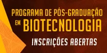 Banner de divulgao do Processo Seletivo para o Programa de Ps-Graduao em Biotecnologia