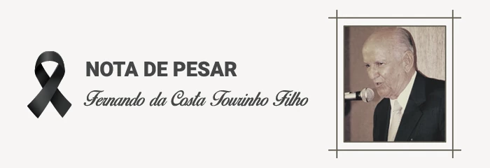 Banner de divulga��o da Nota de Pesar - Professor Fernando da Costa Tourinho Filho