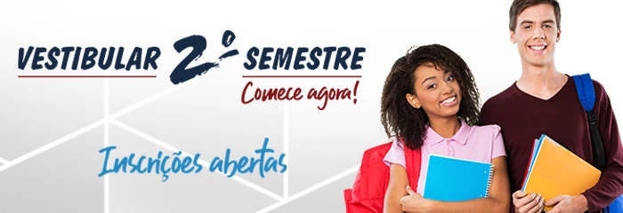 Banner de divulga��o do Vestibular Segundo Semestre 2026